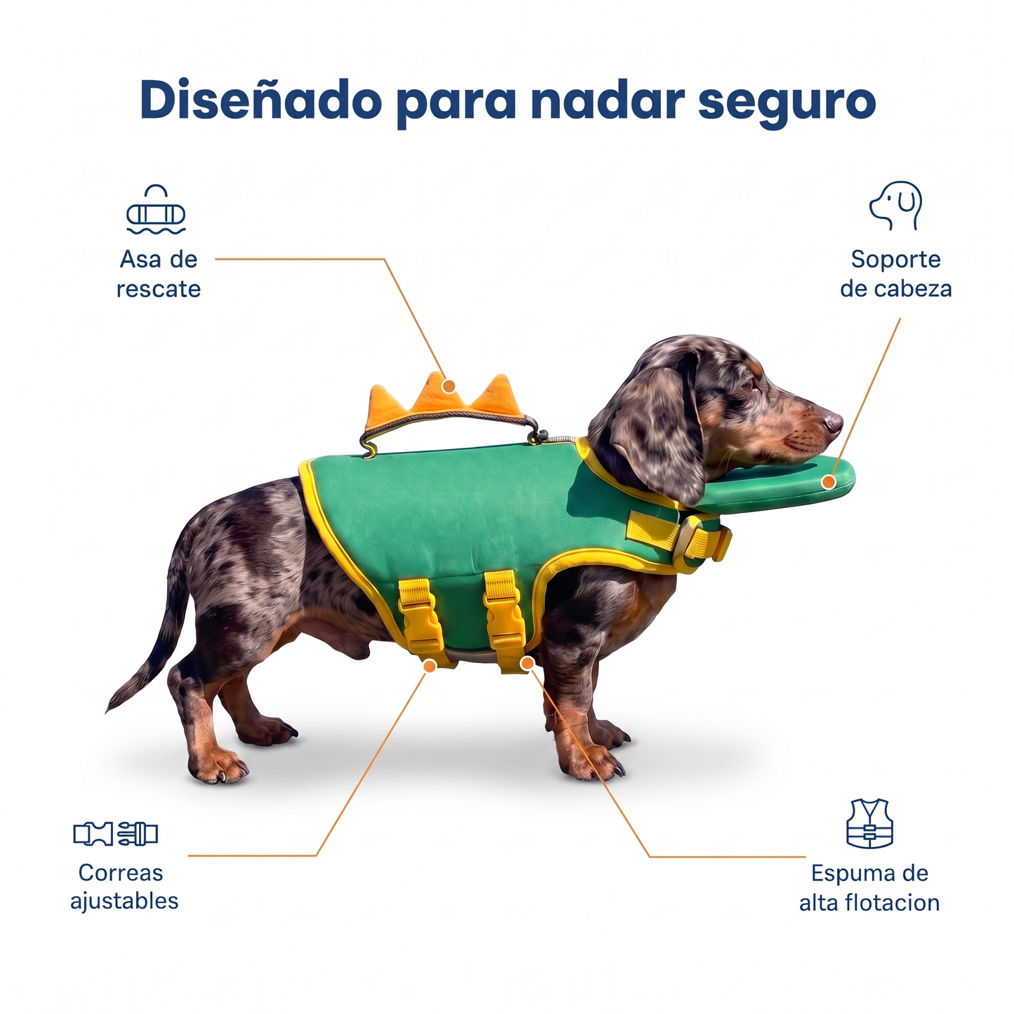 Chaleco Salvavidas para Perros | Dogsaur
